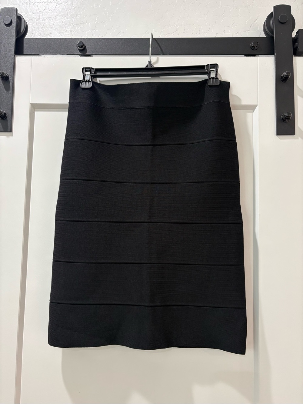 BCBGMaxAzria Black Bandage Pencil Skirt
